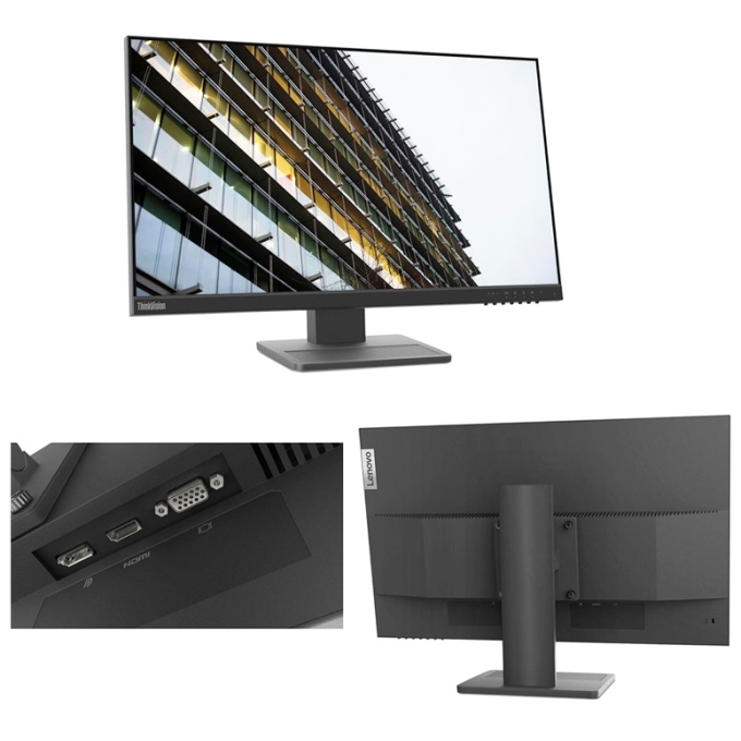 Monitor Lenovo ThinkVision E24-30, 23.8pulgadas 1920x1080 WLED IPS HDMI/DP/VGA Color Raven Black / Lenovo