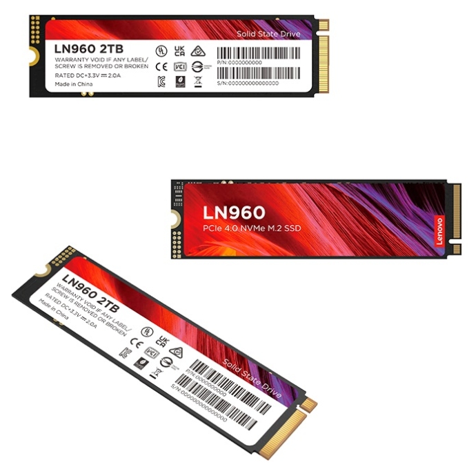 Disco Duro Estado Solido SSD Lenovo LN960, 2TB, M.2 2280, PCIe Gen 4 x4, NVMe 2.0 / Lenovo