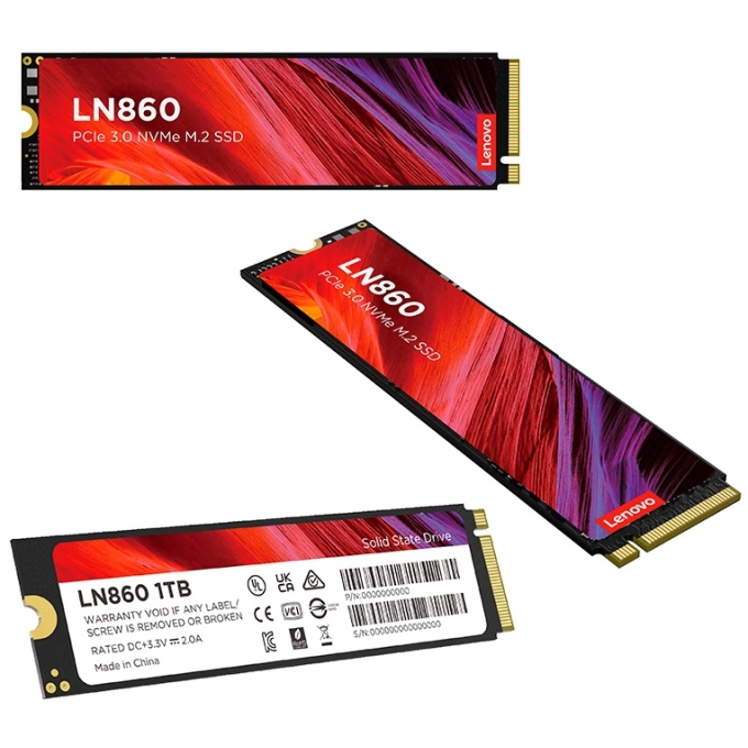 Disco Duro Estado Solido SSD Lenovo LN860, 1TB, M.2 2280, PCIe Gen 3 x4, NVMe 1.4 / Lenovo