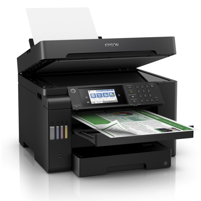 Impresora Multifuncional Epson EcoTank L15150, imprime / escanea / copia / Fax/ Wi-Fi inalambrica / USB / Ethernet. Papel A3 / Epson