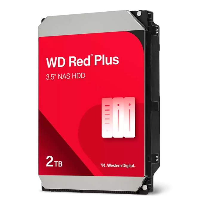 Disco duro Western Digital Red Plus WD20EFPX, 2TB, SATA, 5400rpm, 3.5pulgadas, cache 64MB / Western Digital