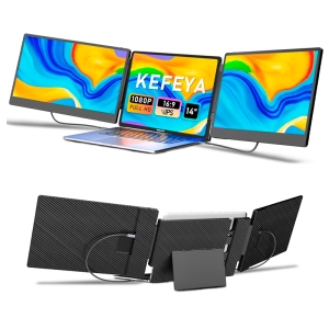 Extensor Dual de monitor 14pulgadas para portatiles de 13pulgadas-17pulgadas, FHD (1920x1080), IPS, USB-C/HDMI / kefeya