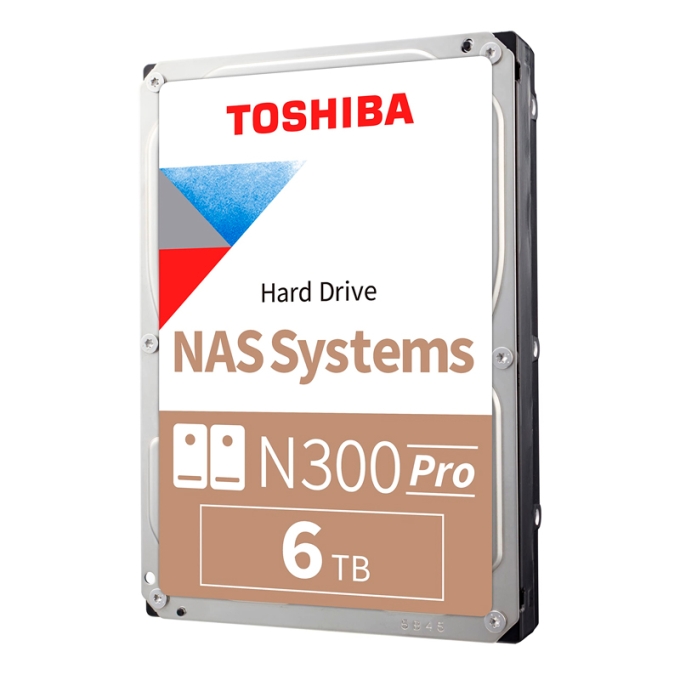 Disco duro Toshiba N300 PRO NAS, 6TB, SATA 6.0Gb/s, 7200rpm, 512MB Cache, 3.5pulgadas. / TOSHIBA