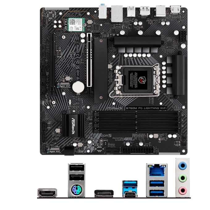 Placa Motherboard ASROCK B760M PG Lightning WiFi, Chipset Intel B760, LGA1700, mATX / ASROCK