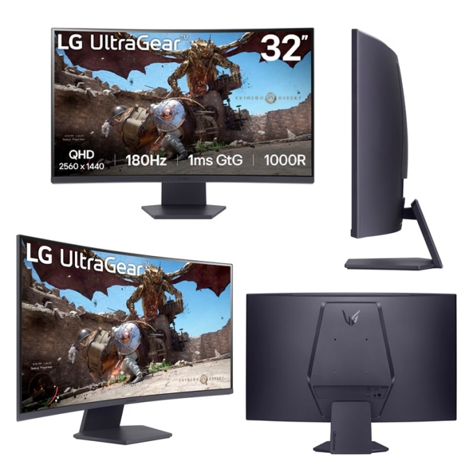 Monitor Gamer LG 31.5pulgadas UltraGear Curvo, QHD VA (2560x1440) HDMIx2/DP/HP-OUT / LG