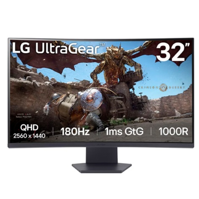 Monitor Gamer LG 31.5pulgadas UltraGear Curvo, QHD VA (2560x1440) HDMIx2/DP/HP-OUT / LG