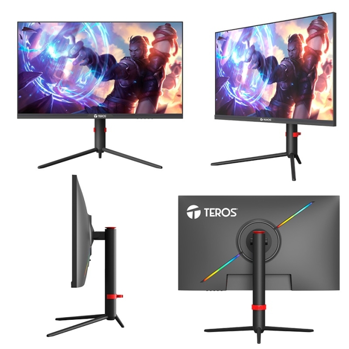 Monitor flat Gaming Teros TE-2474G, 24.5pulgadas, 180Hz, 1920x1080, Full HD, HDMI / DP/PIVOT / Teros