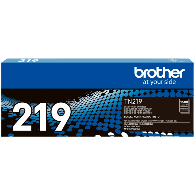Toner Brother TN219BK Negro para Impresoras HL-L3280CDW, DCP-L3560CDW y MFC-L3760CDW - 1,500 Paginas / BROTHER