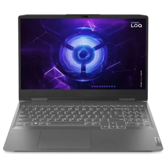 Laptop Lenovo LOQ 15IRX9, Intel i7-13650HX, Memoria RAM 16Gb, Disco Solido 512Gb SSD, Video NVIDIA RTX 4050 6Gb, Pantalla 15.6pulgadas Full HD, Gamer 83DV00FKLM / Lenovo