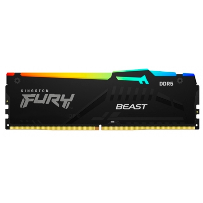 Memoria RAM Kingston Fury Beast 16GB DDR5-6000MHz, PC5-48000, CL36, 1.35V, 288-Pin, RGB / Kingston