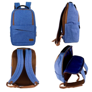 Mochila TEROS TE-ACS9011, poliester, soporta notebooks de hasta 15.6, azul