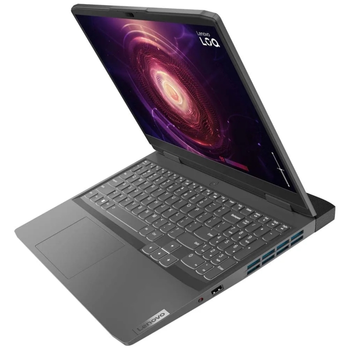 Laptop Lenovo LOQ 15APH8, AMD Ryzen7 7840HS, Memoria RAM 16Gb, Disco Solido 512Gb SSD, Video NVIDIA GeForce RTX 4050 6GB, Pantalla 15.6pulgadas Full HD, Gamer, Gris, Win11 Home 82XT002PLM / Lenovo