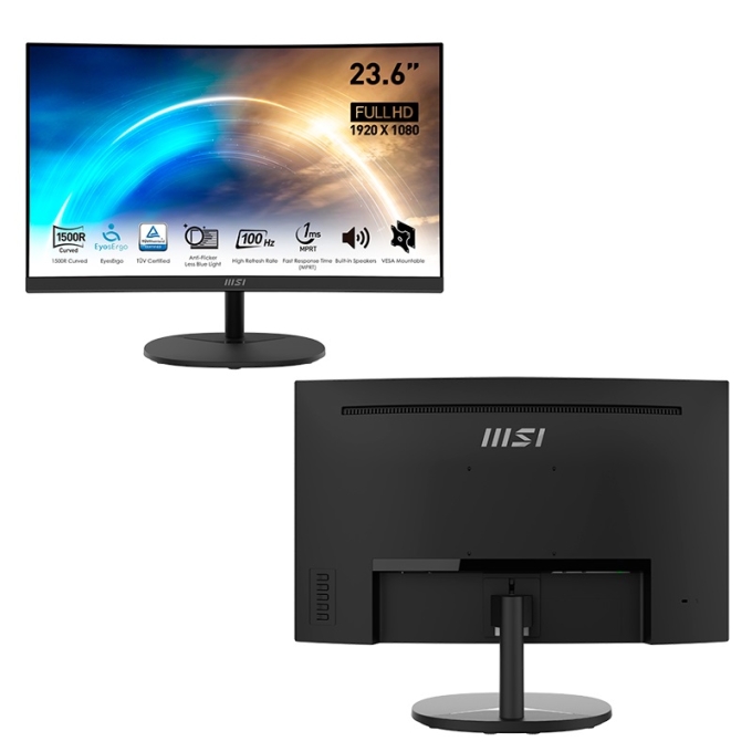 Monitor curvo MSI PRO MP-2412C, 23.6pulgadas FHD VA, HDMI, DP, speaker / MSI