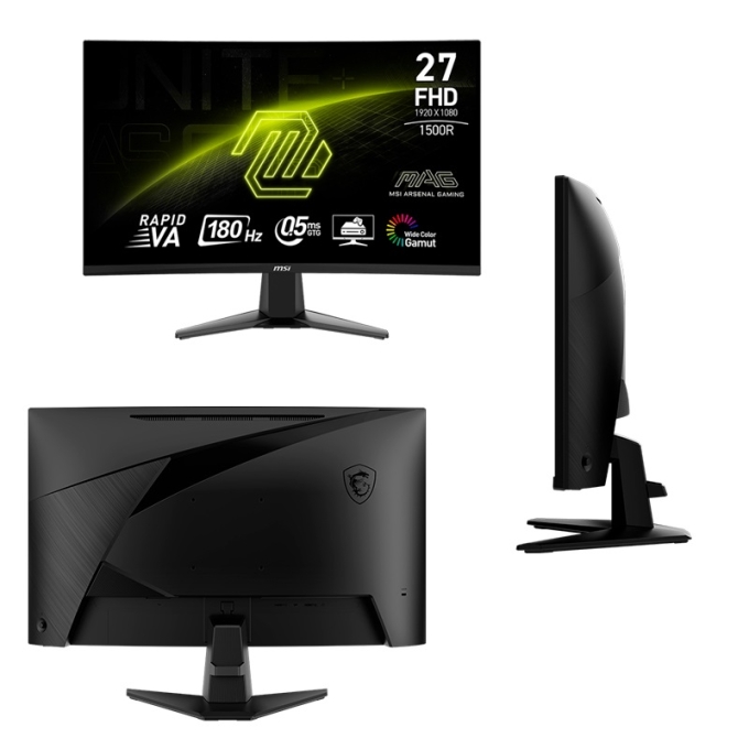 Monitor curvo Gaming MSI MAG-27C6F, 27pulgadas FHD Rapid VA, 180 Hz, 0.5 ms, HDMI, DP Gamer / MSI