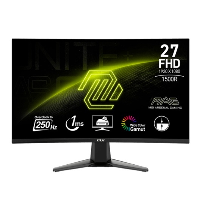 Monitor curvo Gaming MSI MAG-27C6X, 27pulgadas FHD VA, 250 Hz, 1 ms, HDMI, DP Gamer / MSI