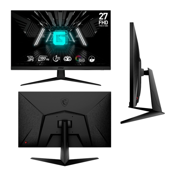 Monitor plano gaming MSI G2712F, 27pulgadas FHD Ultra Rapid IPS, 180 Hz, 1 ms, HDMI, DP / MSI