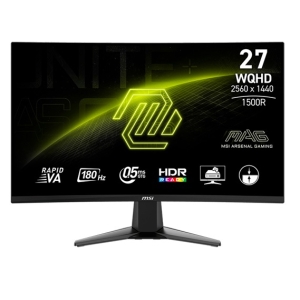 Monitor curvo gaming MSI MAG-27CQ6F, 27 WQHD Rapid VA, 180 Hz, 0.5 ms, HDMI, DP Gamer