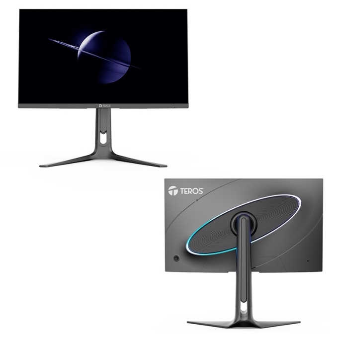 Monitor plano TEROS TE-2753G, 27pulgadas QHD IPS, 180 Hz, 1 ms, HDMI, DP, PIVOT / Teros