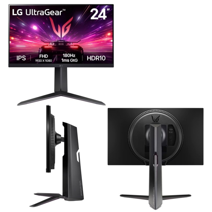 Monitor Gamer LG 24pulgadas UltraGear Plano FHD IPS (1920x1080) HDMI/DP/HP-OUT / LG