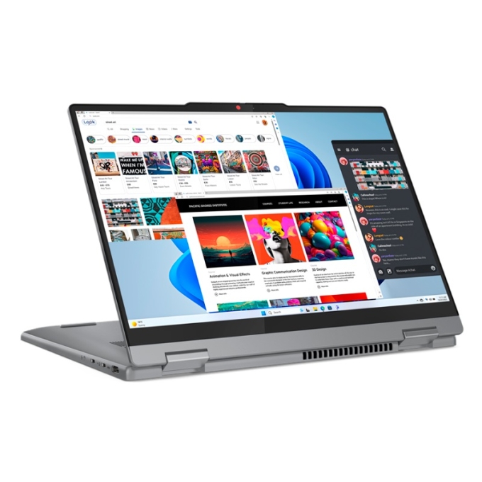 Laptop Lenovo IdeaPad 5 2-in-1, AMD Ryzen 7 8845HS, Memoria RAM 16Gb, Disco solido 512Gb, Pantalla 14pulgadas WUXGA IPS Touch, Win11 / Lenovo