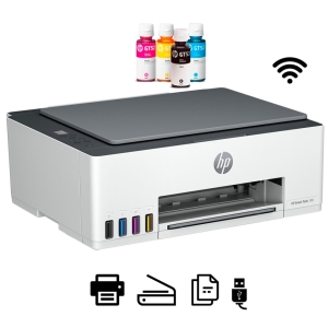 Impresora Inyeccion de Tinta Multifuncion HP 580 Inalambrico Smart Tank - Color - Copiadora/Impresora/Escaner - 4800 x 1200 dpi Impresion - Duplex impresion Manual - Hasta 3000 paginas al mes Wifi