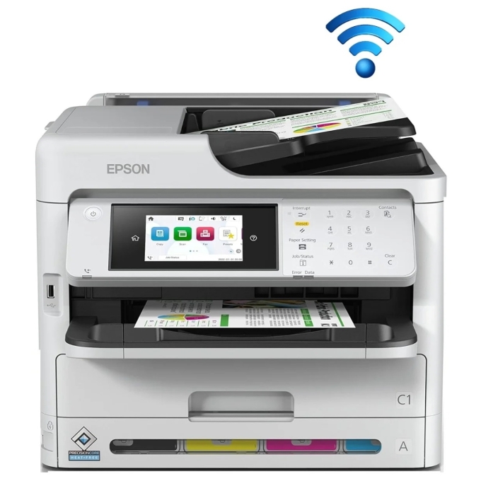 Impresora inyeccion de tinta multifuncional Epson WorkForce Pro WF-C5890 Inalambrico - Color - Copiadora/Fax/Impresora/Escaner - 34 ppm Mono / 34 ppm color - Duplex Automatico - Hasta 75000 paginas al mes / Epson