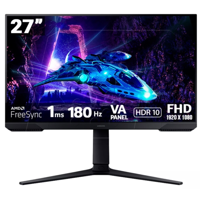 Monitor Gaming Samsung Odyssey G3 S27DG300EL 27pulgadas Full HD - 16:9 - Vertical Alignment (VA) - 1920x1080 - 16,7 Millones de colores - FreeSync - 1ms - HDMI - DisplayPort Gamer / Samsung