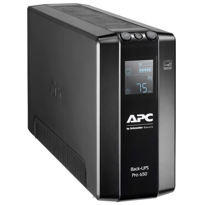 UPS de linea interactiva APC Pro BR650MI - 650VA/390W - Torre - AVR - 12Hora(s) Recharge - 230 V AC Salida - Onda Sinusoidal Escalonada - 6 x Battery/Surge Outlet by Schneider Electric Back-UPS / APC