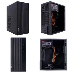 Case TEROS TE-1035S, Mini Tower ATX, 250 W, USB 3.0 / 2.0, audio HD, negro / Teros