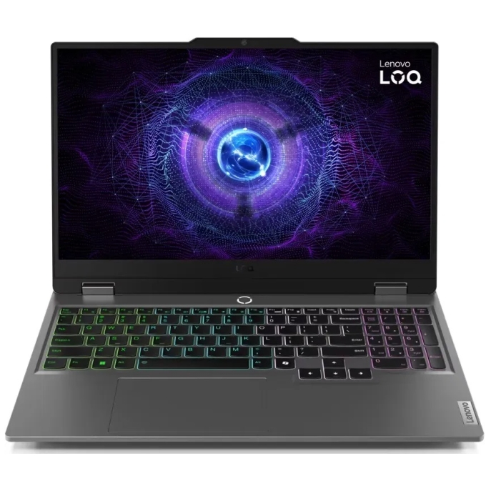 Laptop Lenovo LOQ 15IAX9, Intel i5-12450HX, Memoria RAM 24GB, Disco Solido 512Gb SSD, Video Nvidia RTX3050 6GB, Pantalla 15.6pulgadas FHD, Gris, Gamer / Lenovo