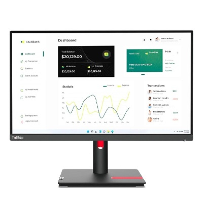 Monitor Lenovo ThinkVision T32p-30 LED 31.5pulgadas, 3840x2160 4K Ultra HD, 60Hz, HDMI/DisplayPort, Negro / Lenovo