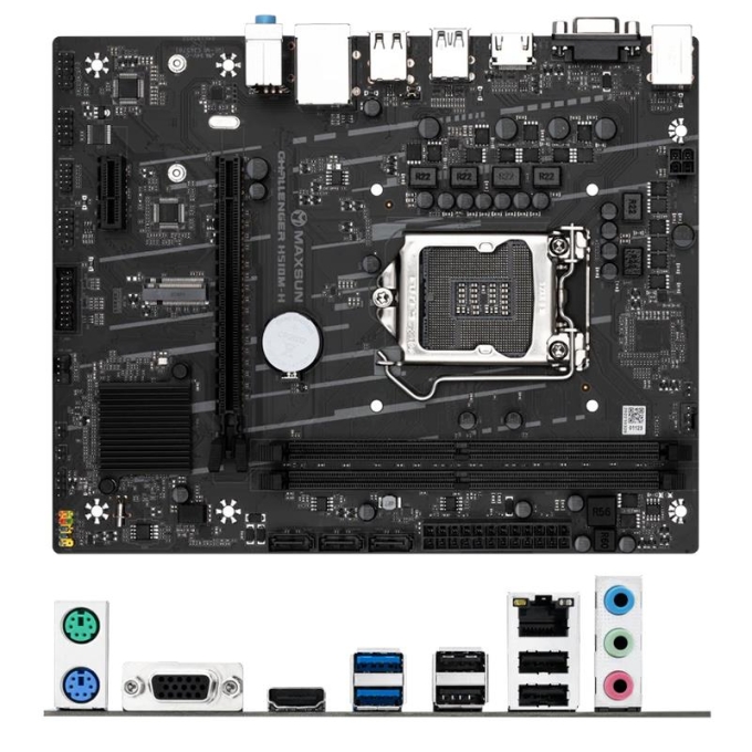 Placa Madre Mainboard Motherboard MAXSUN Challenger H510M-H, Chipset Intel H470, LGA1200, Micro ATX / Maxsum