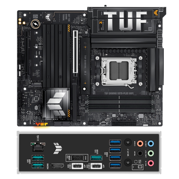 Placa Madre Mainboard Motherboard ASUS TUF GAMING X870-PLUS WIFI, Chipset AMD X870, Socket AMD AM5, ATX / 