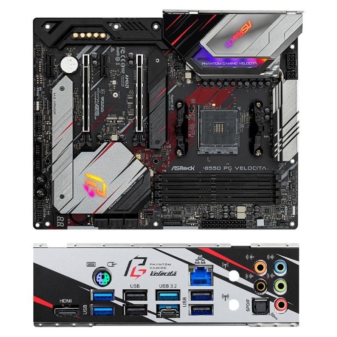 Placa Madre Mainboard Motherboard ASROCK B550 PG Velocita, Chipset AMD B550, Socket AMD AM4, ATX / Asrock