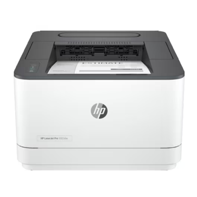 Hp Impresora Laser Inalambrico De Escritorio HP LaserJet Pro 3003dw - Monocromo - 35 ppm de impresion monocolor - 1200 x 1200 dpi - Manual Impresion duplex - 250 Hojas Entrada - Ethernet - LAN inalambrica - Apple AirPrint, Mopria, HP Smart App, Wi-Fi Direct - 50000 Pages Duty Cycle - Papel para imprimir sencillo - Fast Ethernet - USB / HP