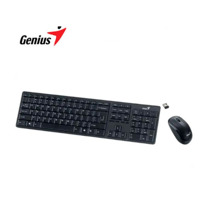 TECLADO GENIUS + MOUSE SLIMSTAR 8230 WIRELESS/BLUETOOTH MULTIMEDIA SP BLACK (31340015407) / GENIUS