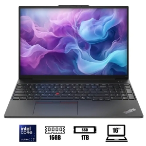 Laptop Lenovo ThinkPad E16 Gen2, Intel Ultra 7 155H, Memoria RAM 16Gb, Disco Solido 1Tb SSD, Pantalla 16pulgadas WUXGA IPS 21MB0012LM / Lenovo