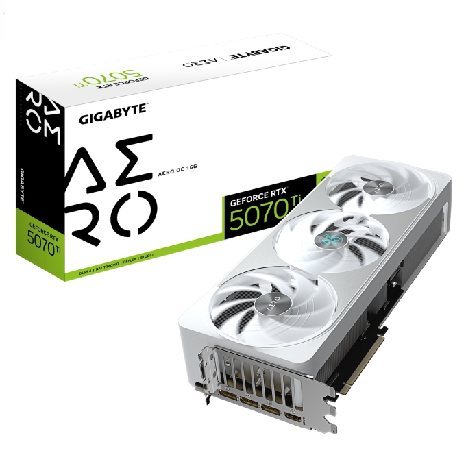 Tarjeta de video Gigabyte - GeForce RTX 5070 - PCI Express 5.0 x16 NVIDIA-GeForce RTX 5070 Ti-GDDR7-DisplayPort / HDMI GV-N507TAERO OC-16GD / Gigabyte