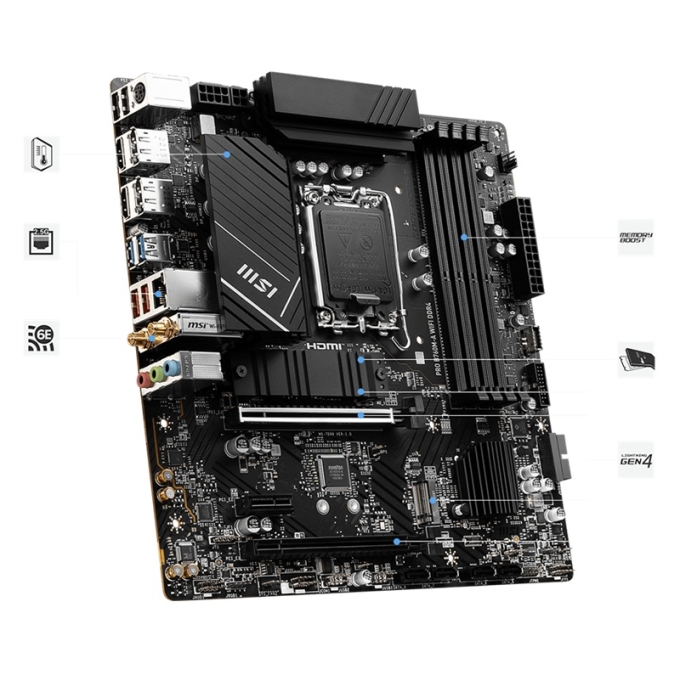 Placa Madre Mainboard Motherboard MSI B760M PROYECTO ZERO AMD AM5 / MSI