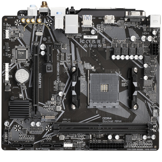 Placa Madre Mainboard Motherboard GIGABYTE AMD A520M K V2 / GIGABYTE