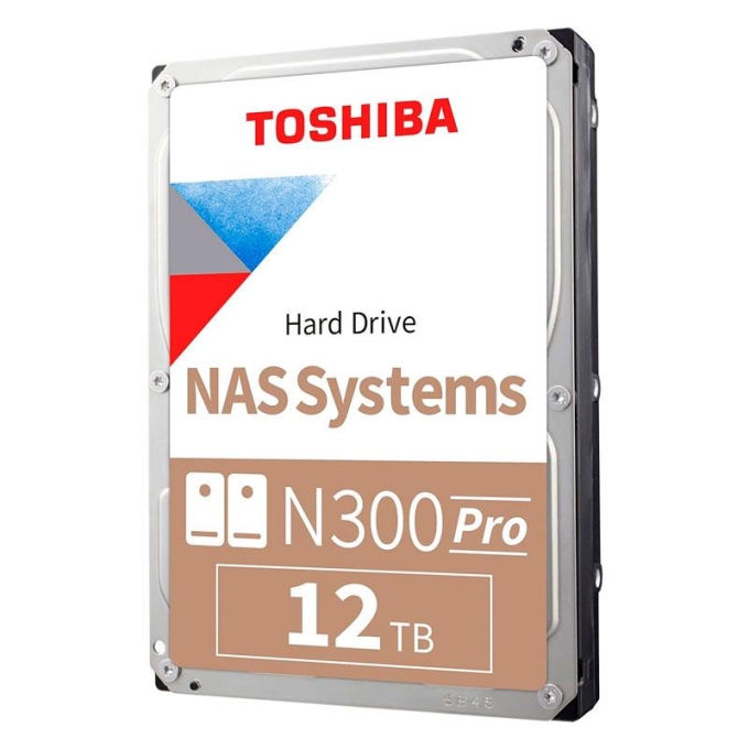 Disco duro Toshiba N300 PRO NAS, 12TB, SATA 6.0Gb/s, 7200rpm, 512MB Cache, 3.5pulgadas. / Toshiba