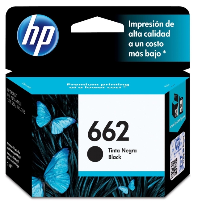 Cartucho D Tinta HP 662 Black (CZ103AL) 1015/2515/3515/4645	007259 / HP