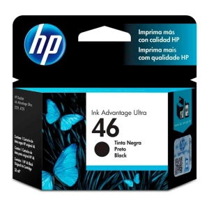 Cartucho De Tinta HP 46 Negro (CZ637AL) 2529/4729/5738/5739 1500 Paginas