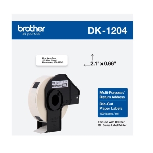 Cinta Brother DK-1204 17MMX54.3MM 400 Etiquetas P/QL500/550/570