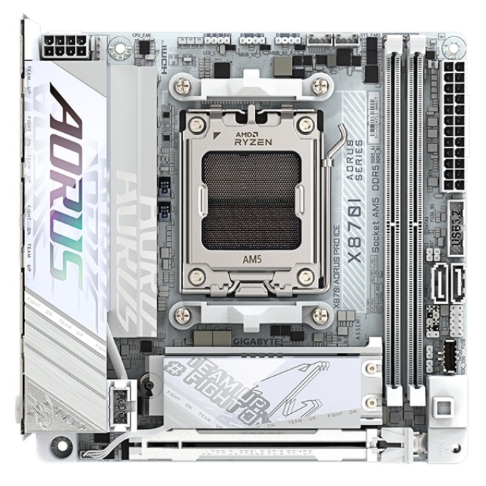 Placa Madre Mainboard Motherboard GIGABYTE X870I AMD AORUS PRO ICE 1.0 Gamer / GIGABYTE