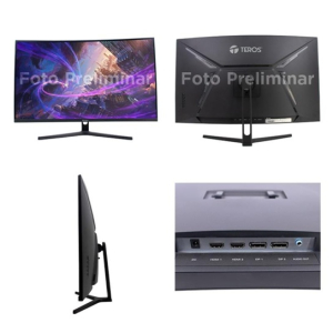 Monitor curvo gaming TEROS TE-3217G 31.5pulgadas QHD 2560x1440, 165Hz, 1ms, DP, HDMI, AUDIO OUT, gamer / Teros