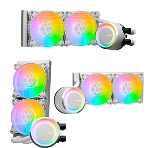 Refrigeracion liquida MSI MAG CORELIQUID E240 / Cantidad de ventiladores: 2, Color Blanco
