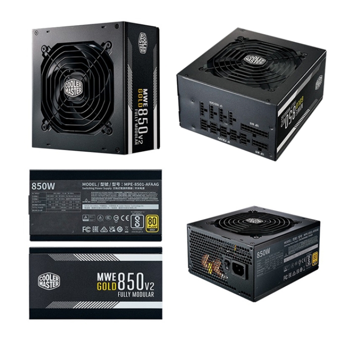 fUENTE PSU CM MWE GOLD V2,FM 850W ATX Fuente de alimentacion COOLER MASTER MWE Gold 850V2, 850W, 80 PLUS Gold, Formato ATX. / Cooler Master