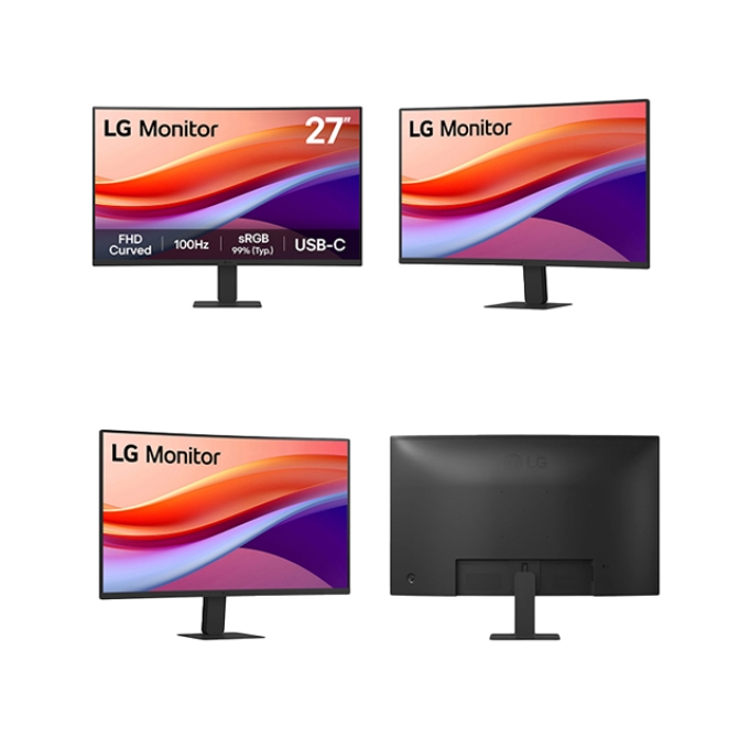 Monitor LG 27U421A-B Curvo (1500R) 27pulgadas, FHD VA / HDMI / USB-C (15W) / Audio-Out / LG