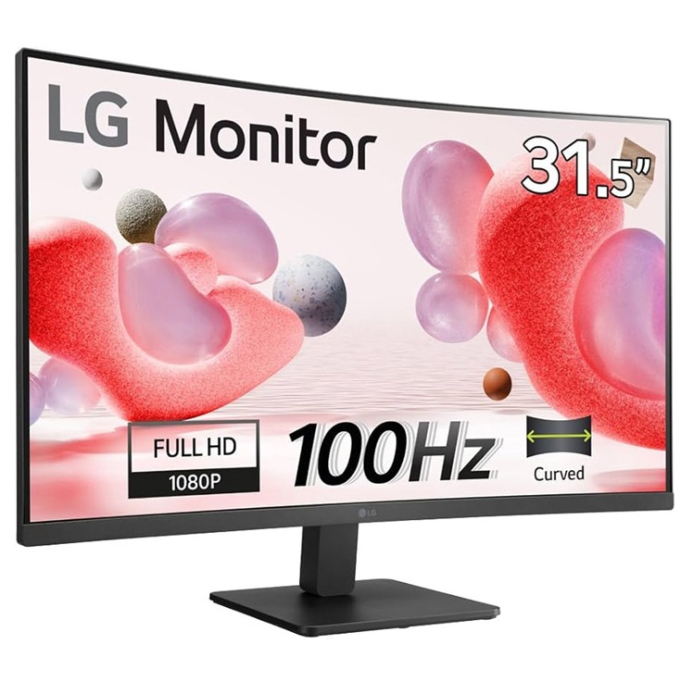 Monitor Curvo LG 31.5pulgadas FHD 1920x1080, 100Hz 5ms, HDMIx1, VGAx1, Headphone-Out x1, 32MR50C-B / LG